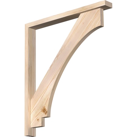 Ekena Millwork Imperial Block Smooth Bracket w/ Offset Brace, Douglas Fir, 3 1/2"W x 32"D x 36"H BKT0402X32X36IMP05SDF
